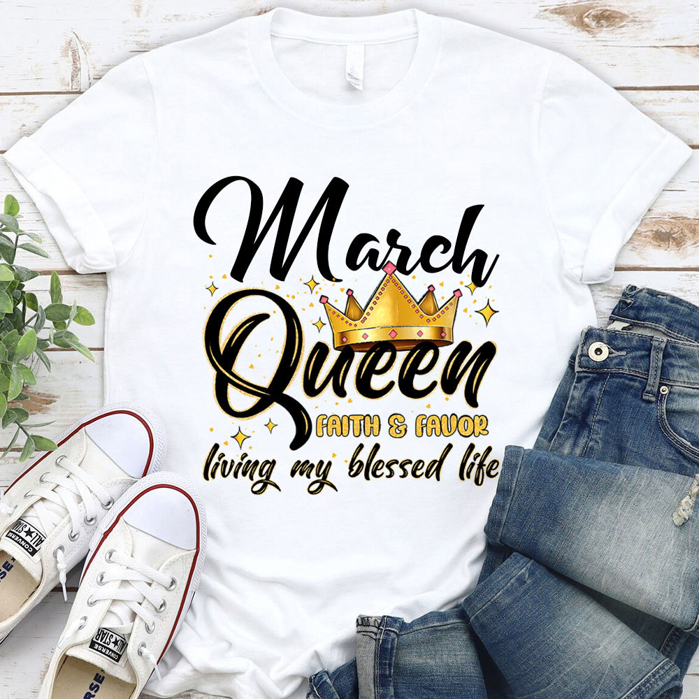 Personalized Living My Blessed Life Christian T-Shirt