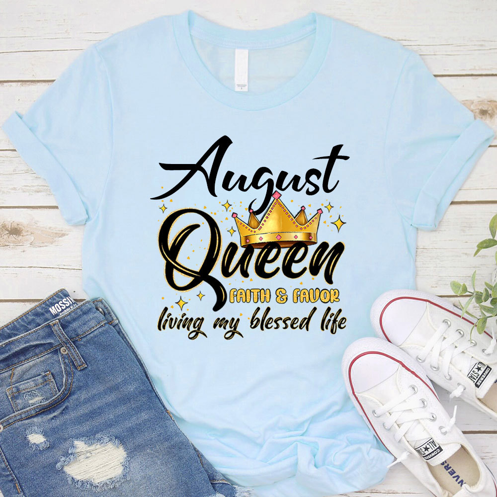 Personalized Living My Blessed Life Christian T-Shirt