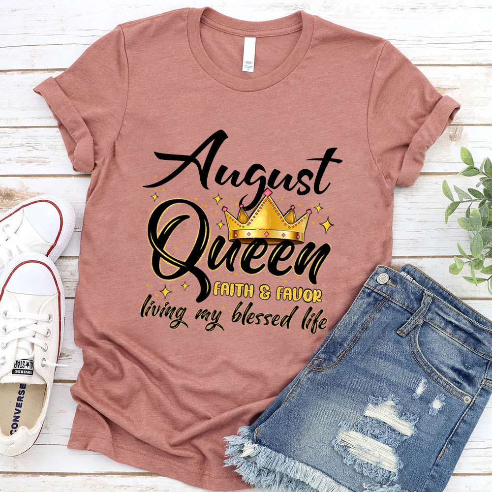 Personalized Living My Blessed Life Christian T-Shirt