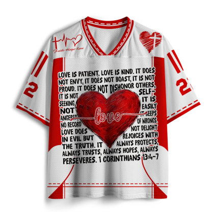 Personalized Love Is Kind Christian Mesh Jersey