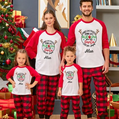 Personalized Love Like Jesus Christmas Letters Family Raglan Long Sleeve T-Shirt