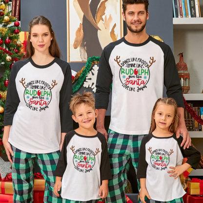Personalized Love Like Jesus Christmas Letters Family Raglan Long Sleeve T-Shirt