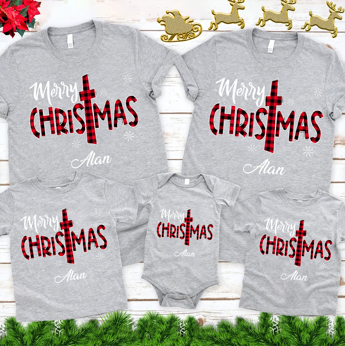 Personalized Merry Christmas Family Matching Shirts