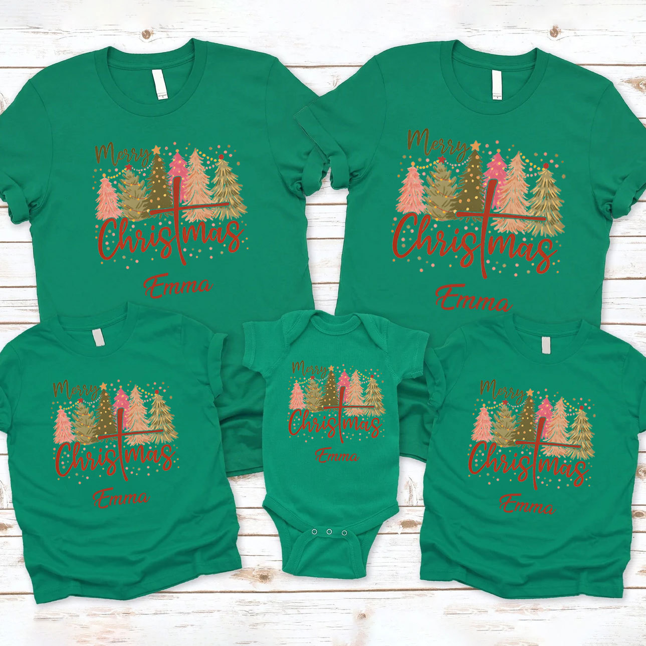 Personalized Merry Christmas Family Matching Shirts 