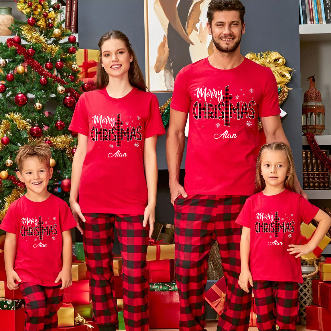 Personalized Merry Christmas Family Matching Shirts