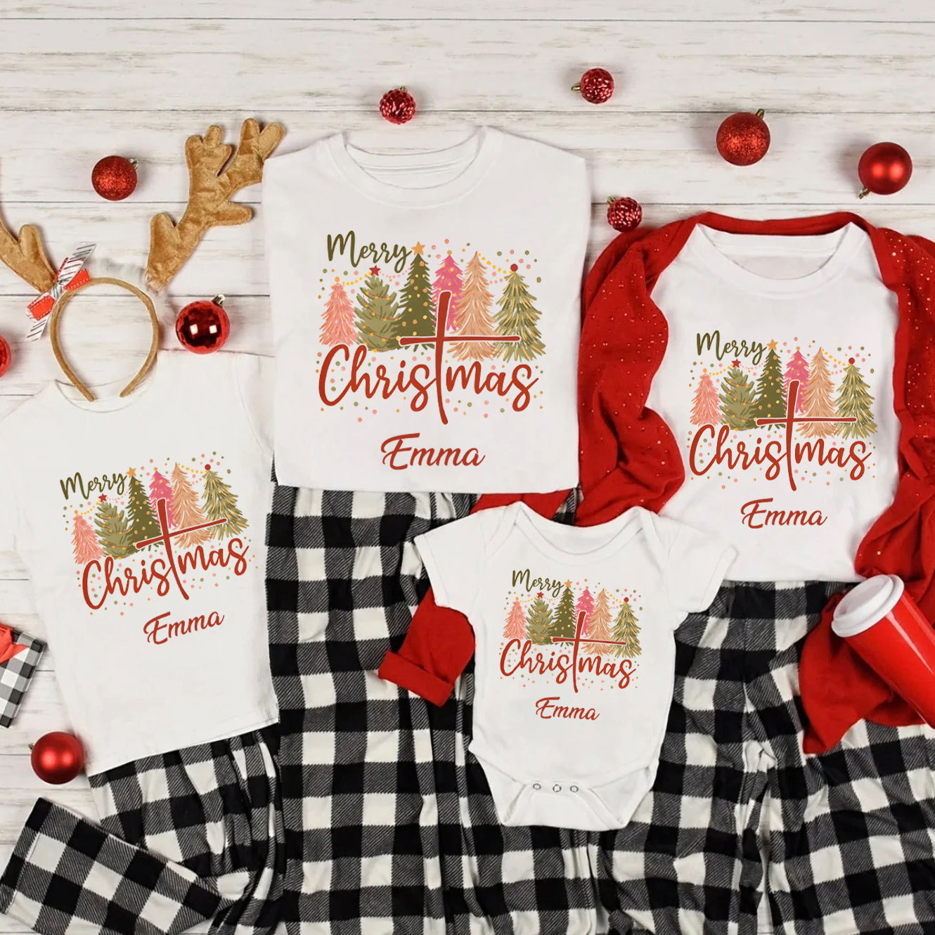 Personalized Merry Christmas Family Matching Shirts 