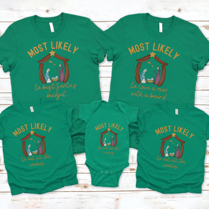 Personalized Most Likely Christmas Family Matching Shirts