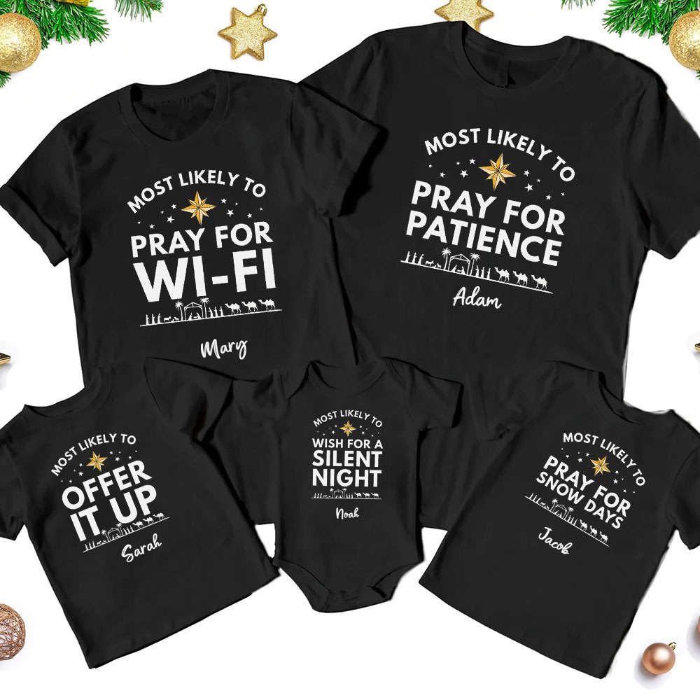 Personalized Most Likely To Christmas Family Matching Shirts