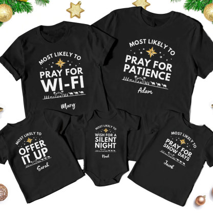 Personalized Most Likely To Christmas Family Matching Shirts