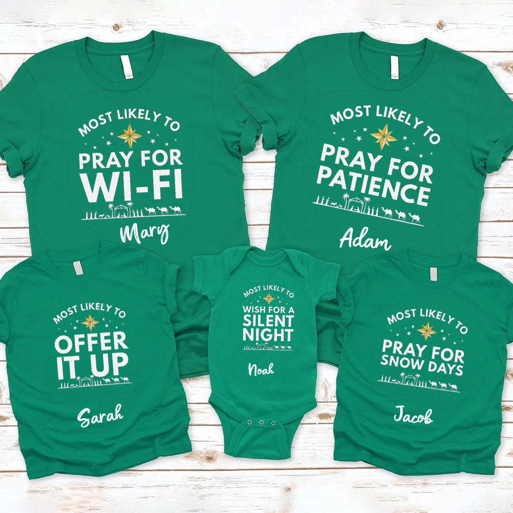 Personalized Most Likely To Christmas Family Matching Shirts