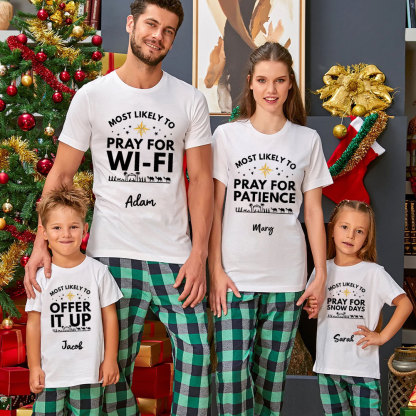 Personalized Most Likely To Christmas Family Matching Shirts