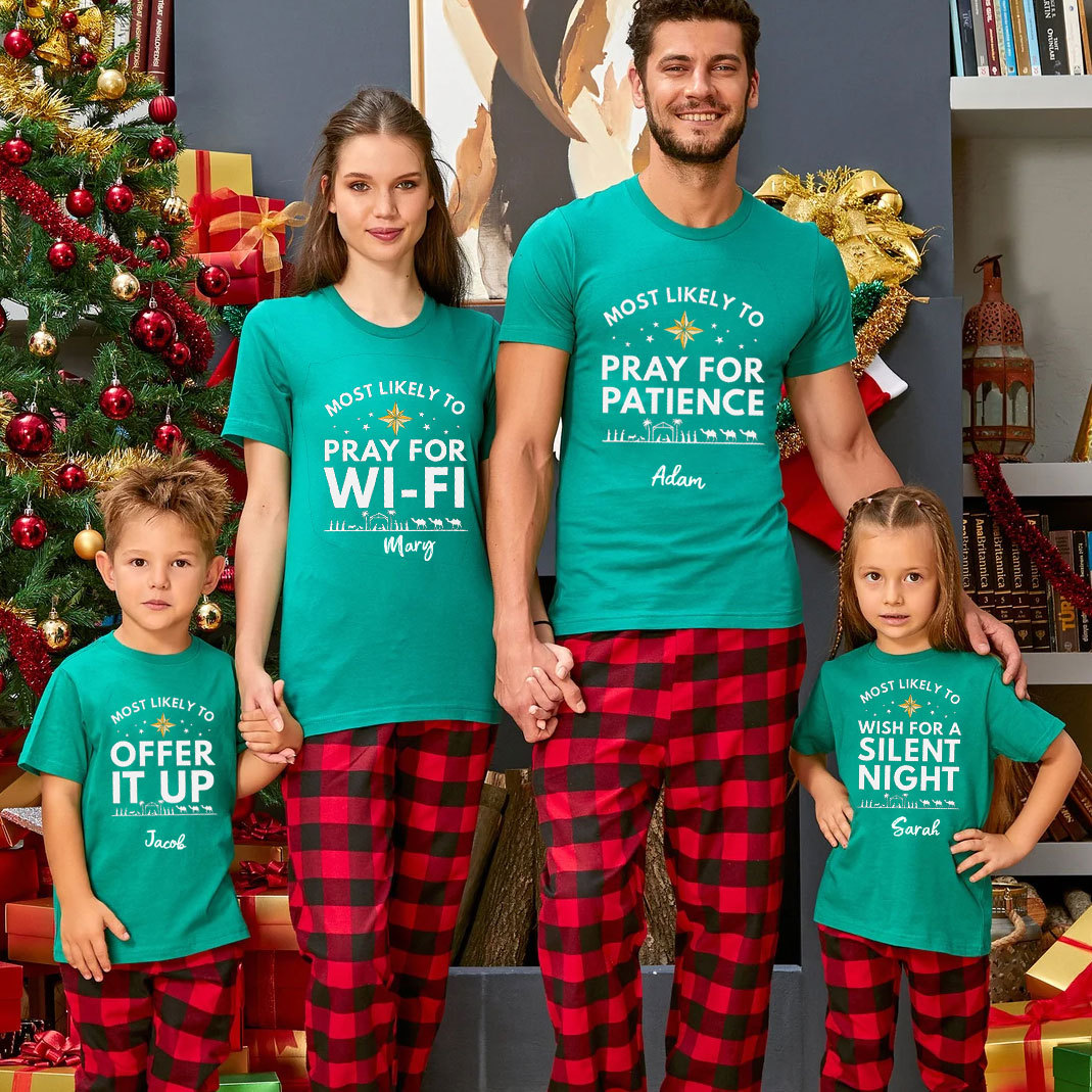 Personalized Most Likely To Christmas Family Matching Shirts