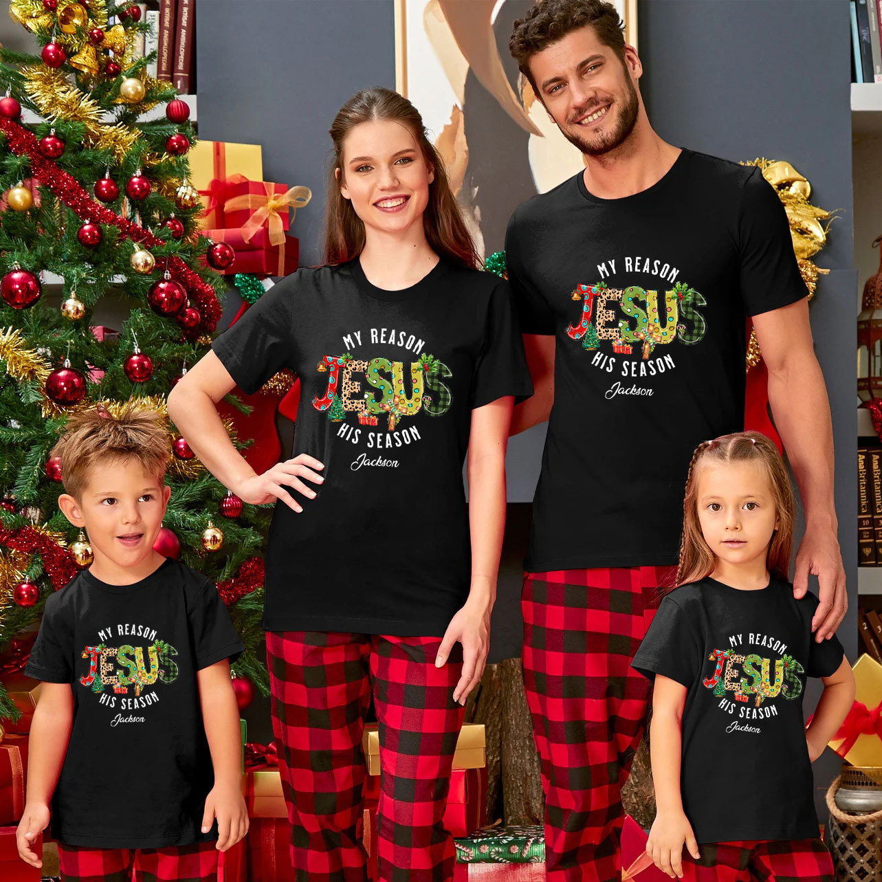 Personalized My Reason Jesus His Season Christian Family Matching Shirts 
