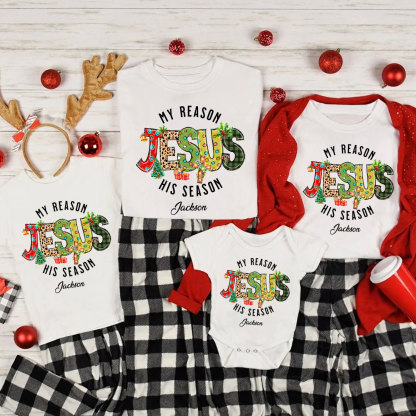 Personalized My Reason Jesus His Season Christian Family Matching Shirts 