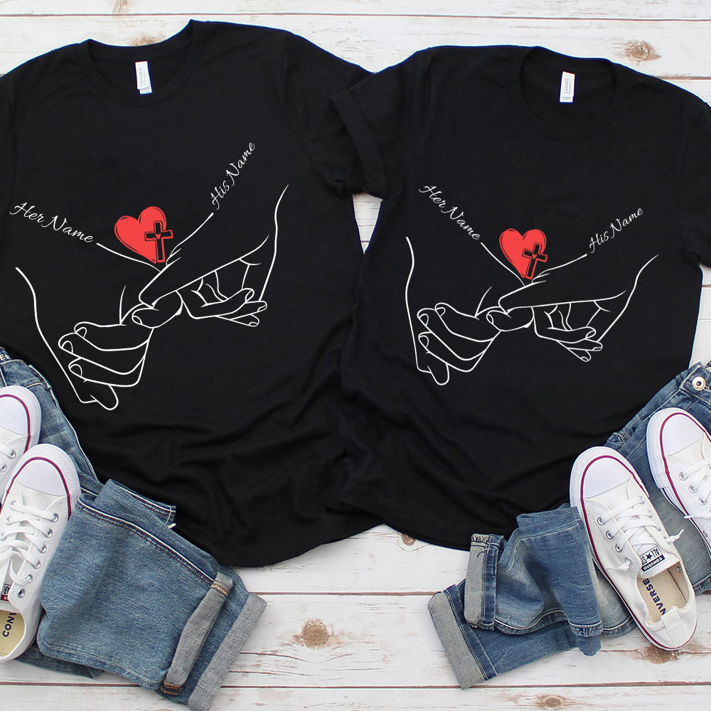 Personalized Name Christian Couple T-shirt