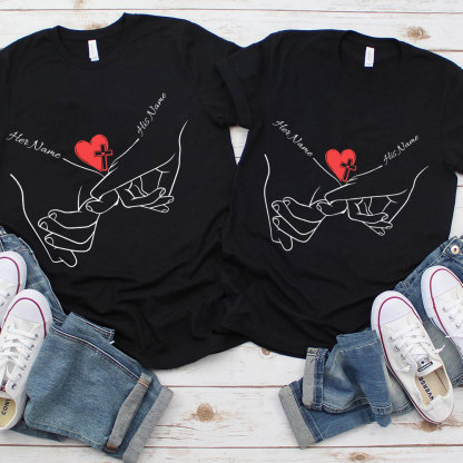 Personalized Name Christian Couple T-shirt