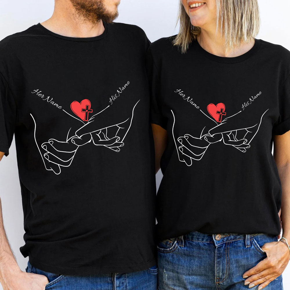 Personalized Name Christian Couple T-shirt