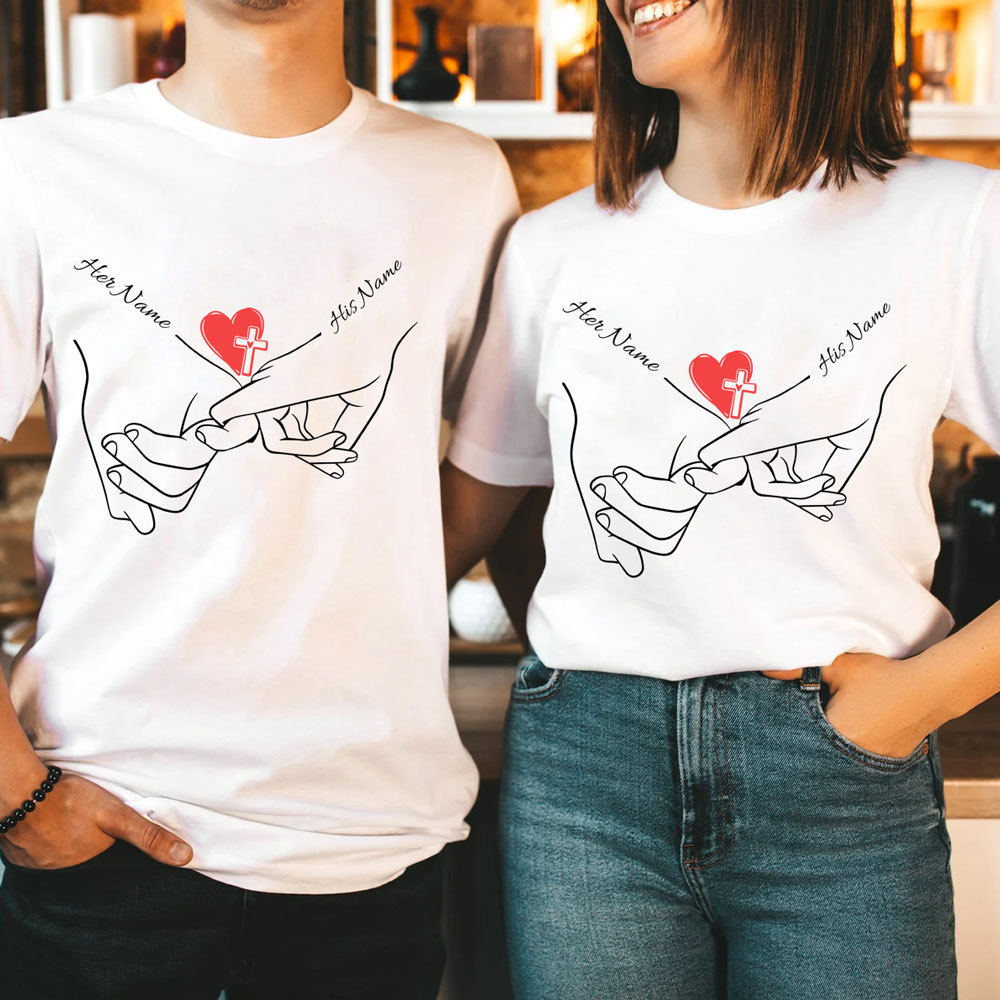 Personalized Name Christian Couple T-shirt