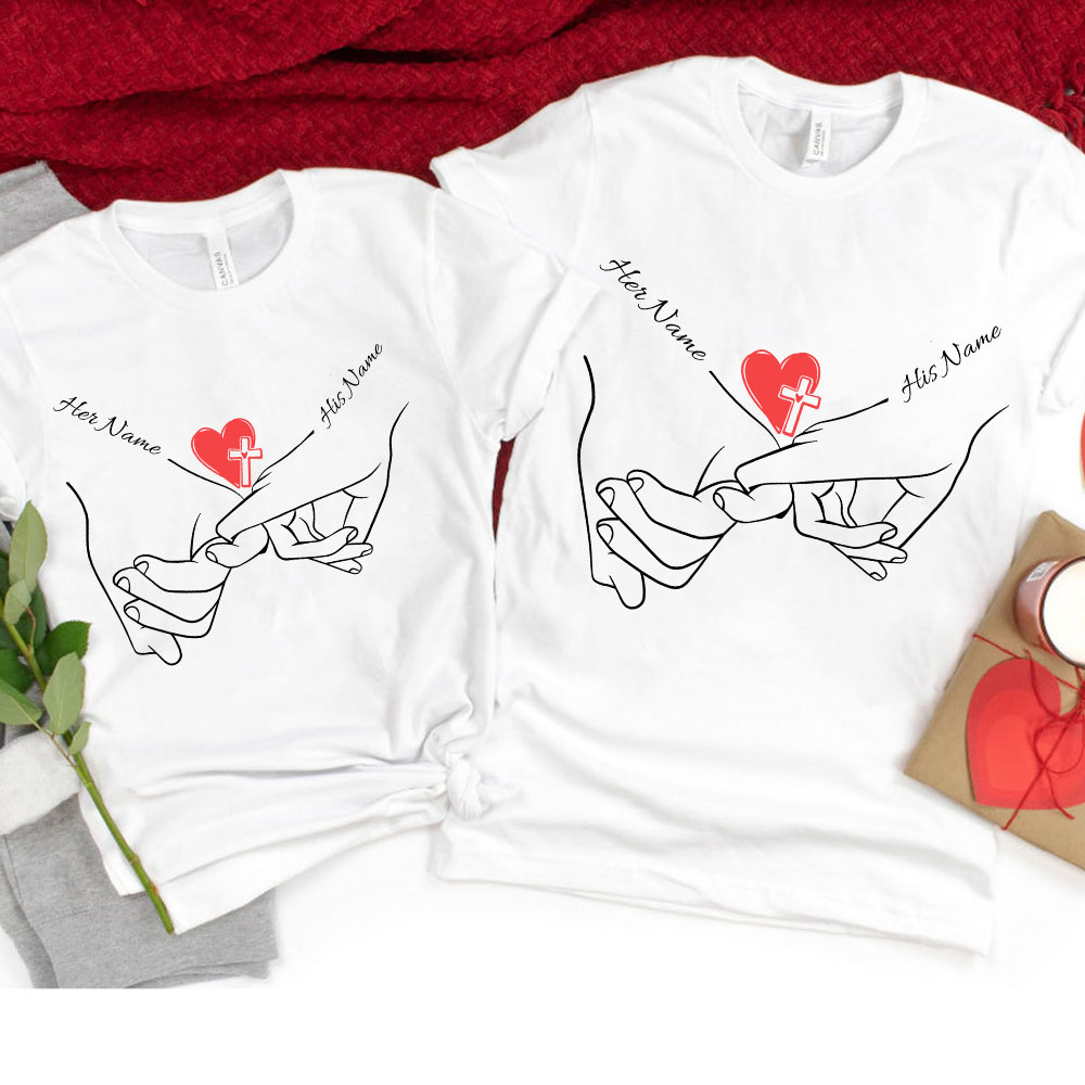Personalized Name Christian Couple T-shirt