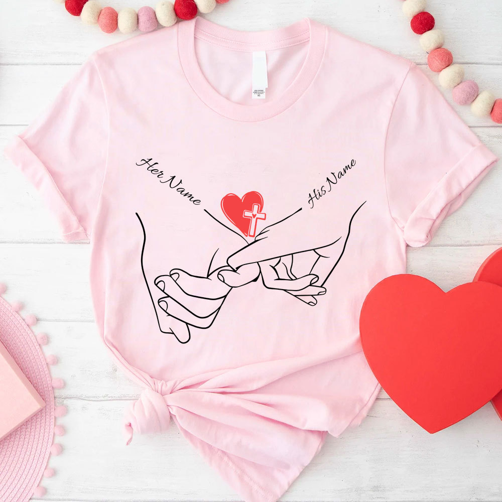Personalized Name Christian Couple T-shirt