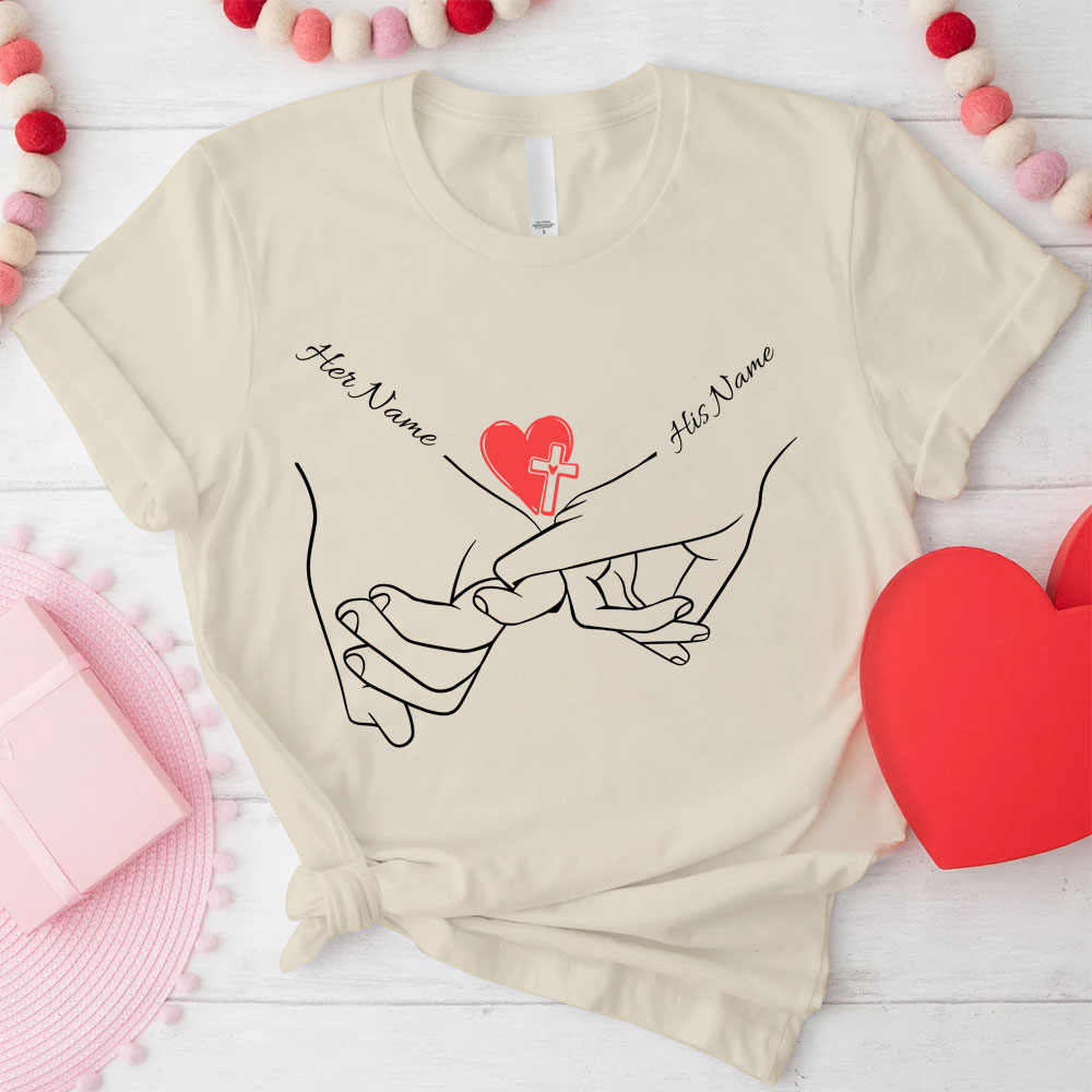Personalized Name Christian Couple T-shirt