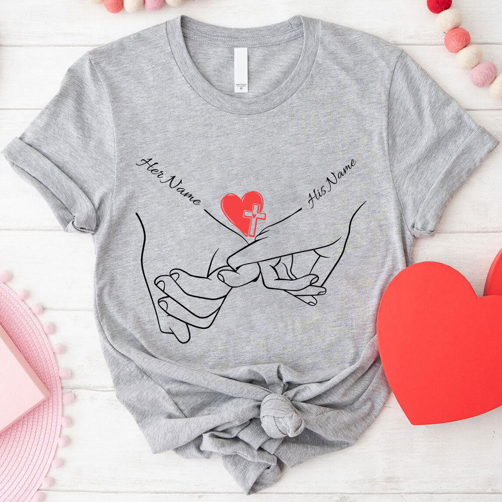 Personalized Name Christian Couple T-shirt