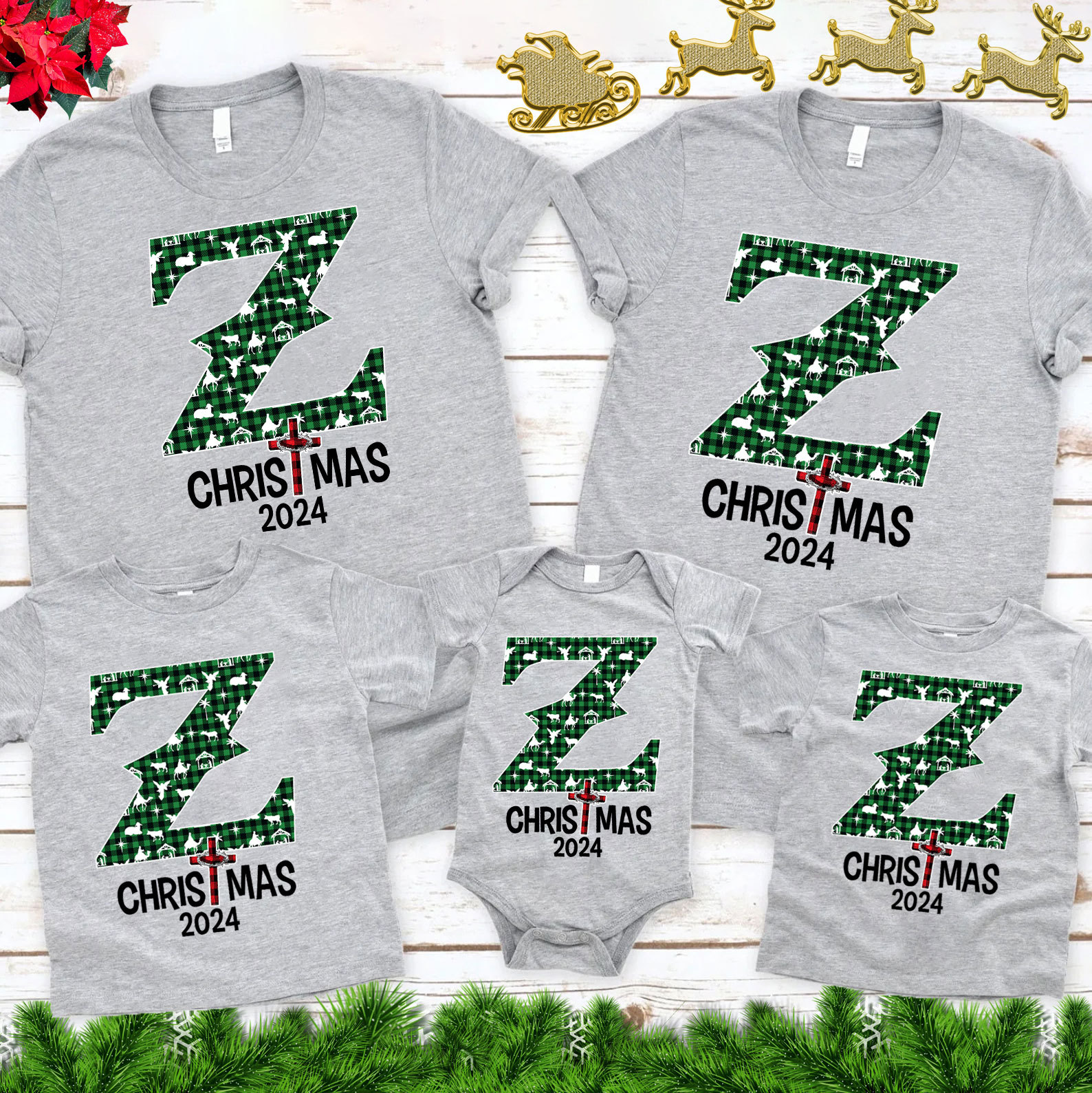 Personalized Name Christmas Christian Family Matching Shirts Sale - GuidingCross