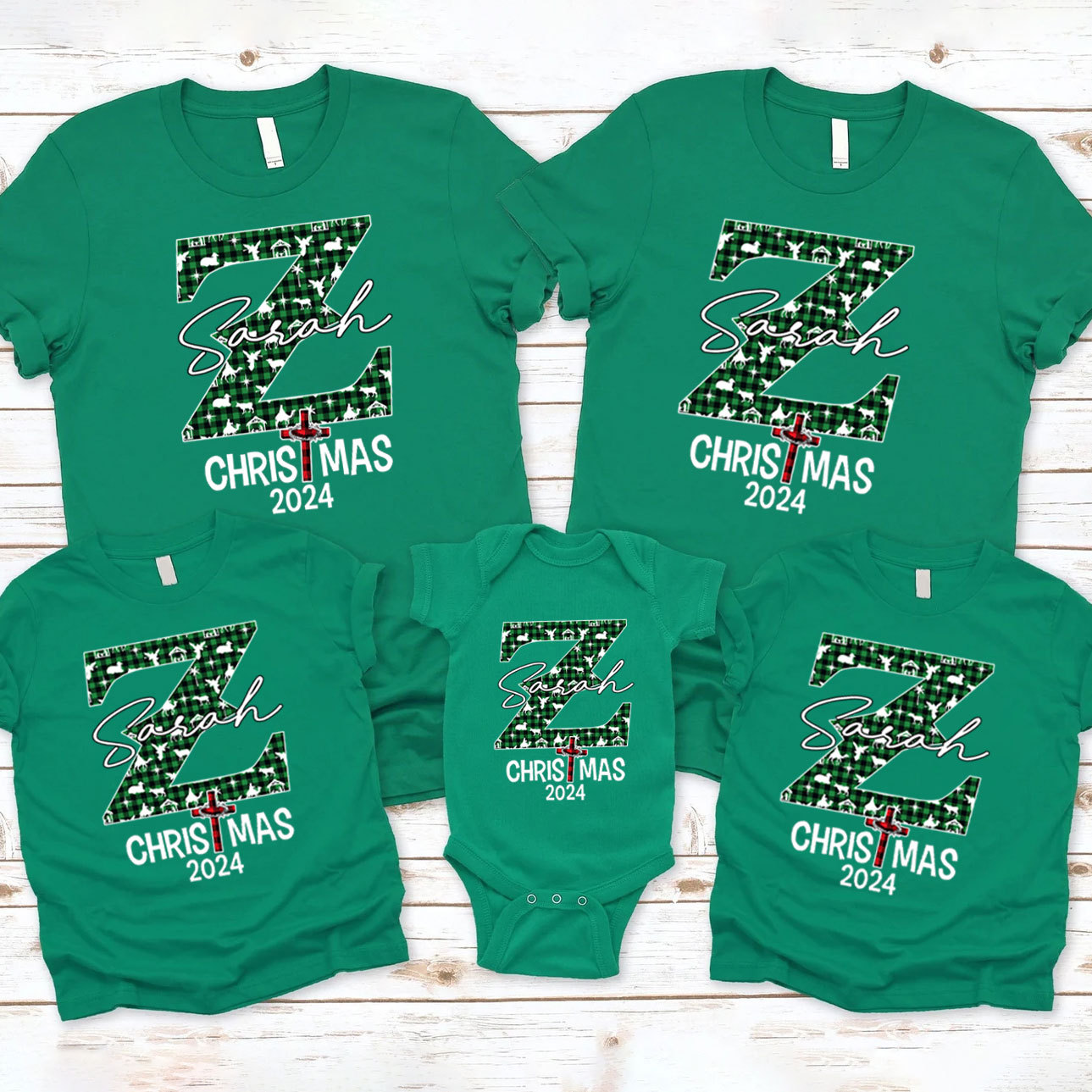 Personalized Name Christmas Christian Family Matching Shirts