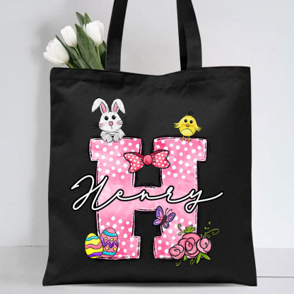 Personalized Name Easter Tote Bag