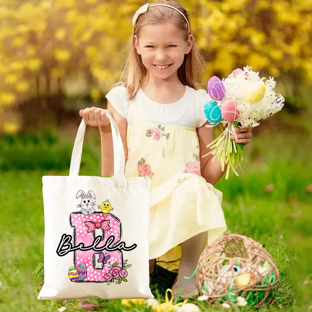 Personalized Name Easter Tote Bag