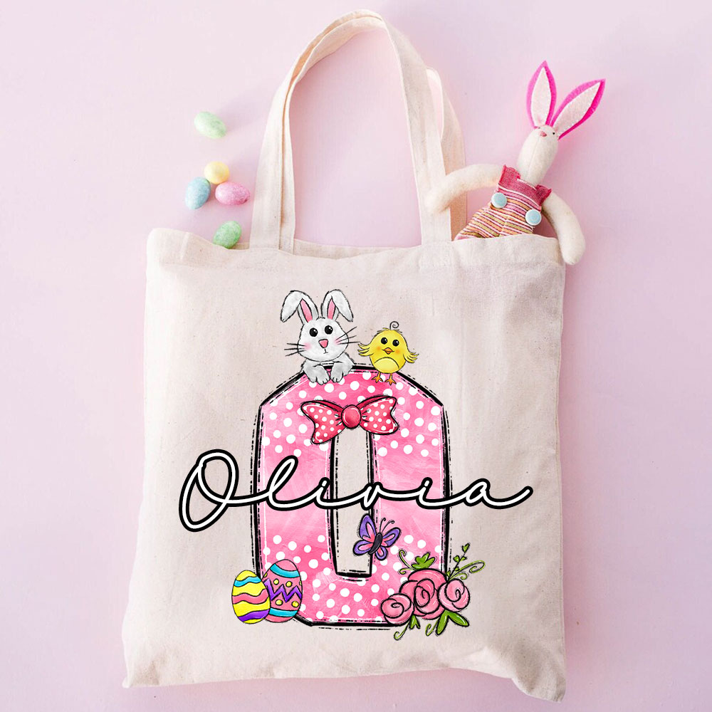 Personalized Name Easter Tote Bag