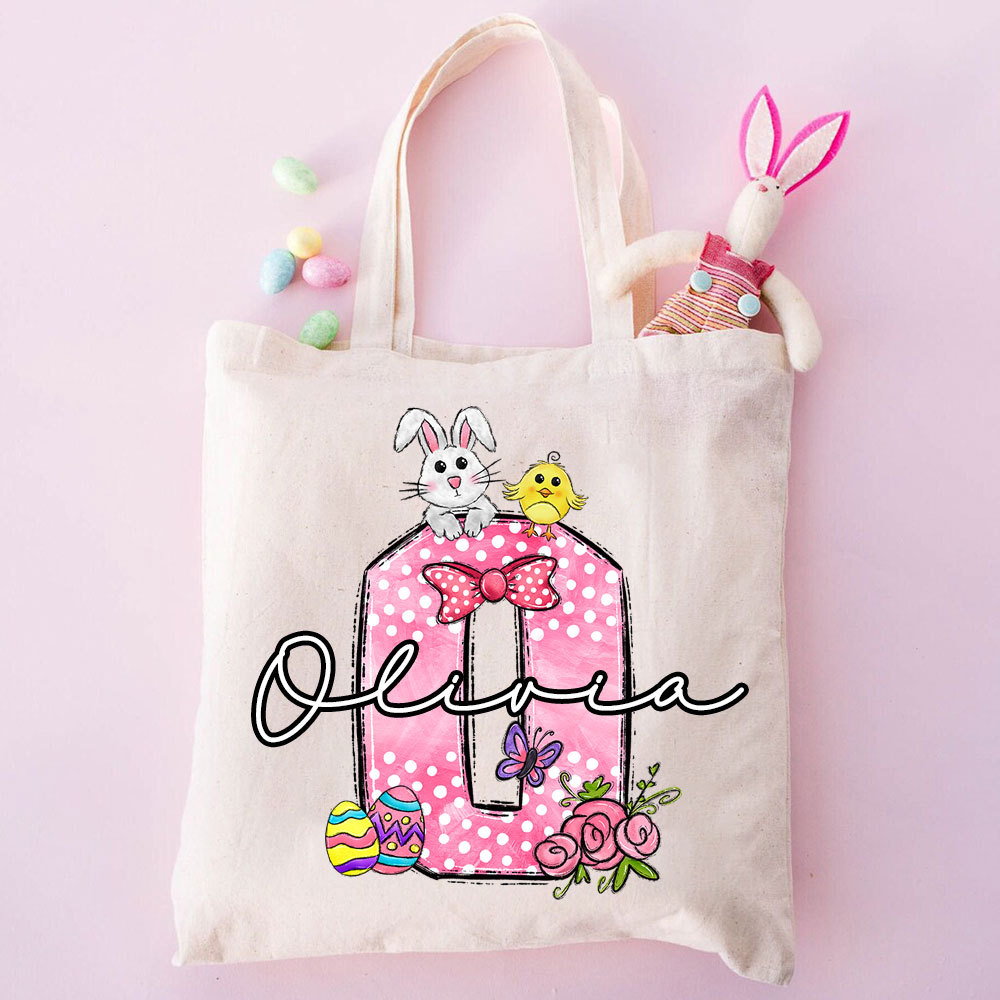Personalized Name Easter Tote Bag