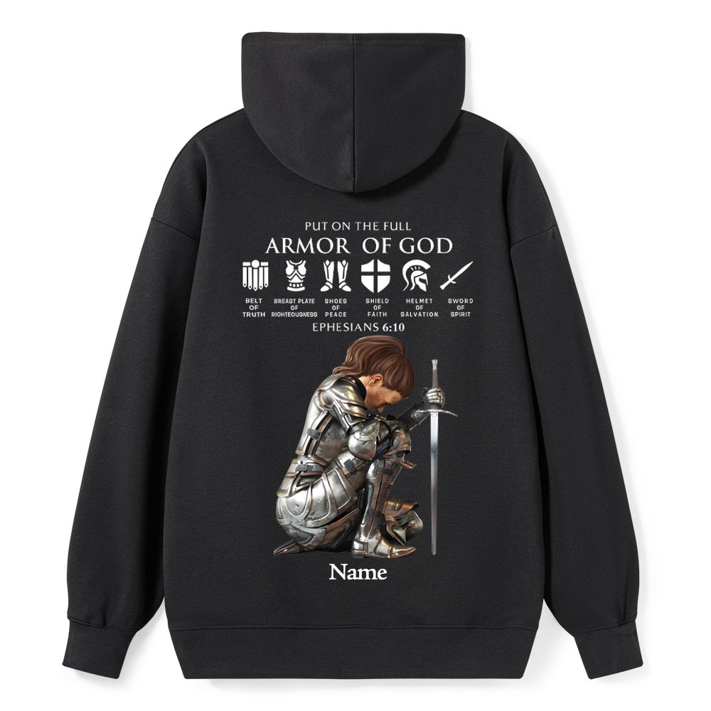 Personalized Name Put On The Full Armor Of God Hoodie