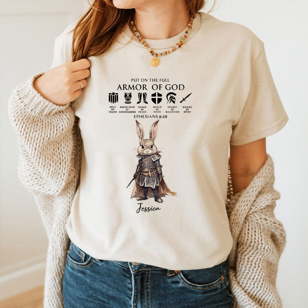 Personalized Put On The Full Of Armor Of God Christian T-Shirt