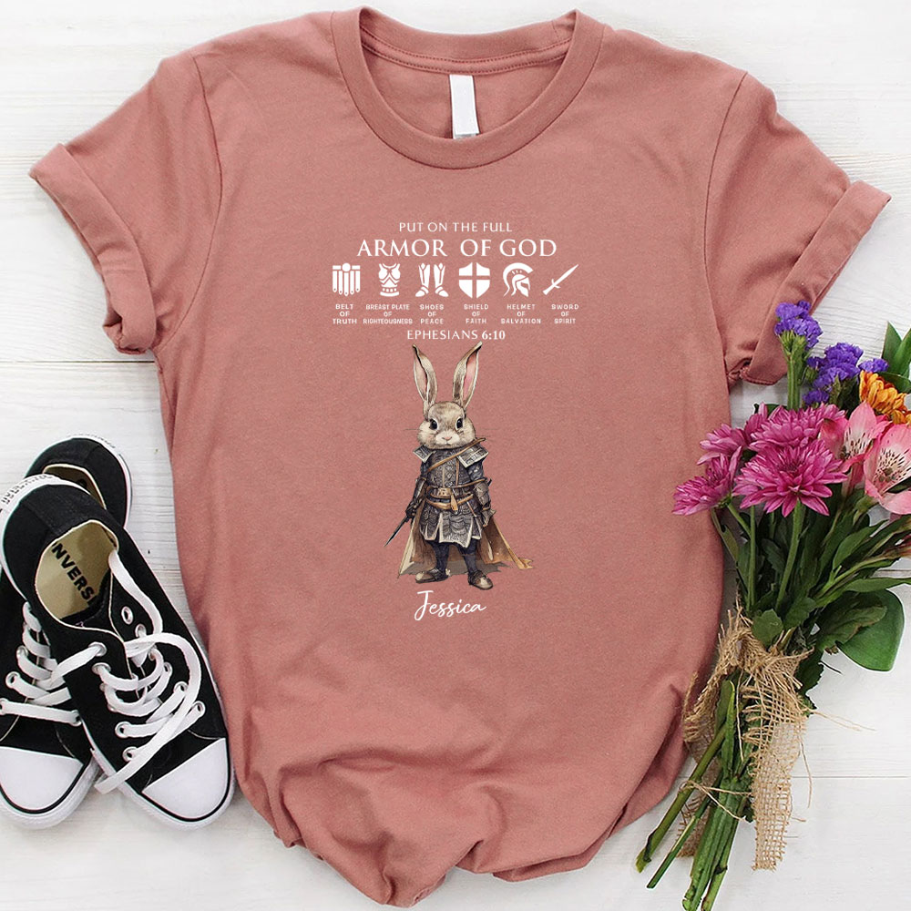 Personalized Put On The Full Of Armor Of God Christian T-Shirt