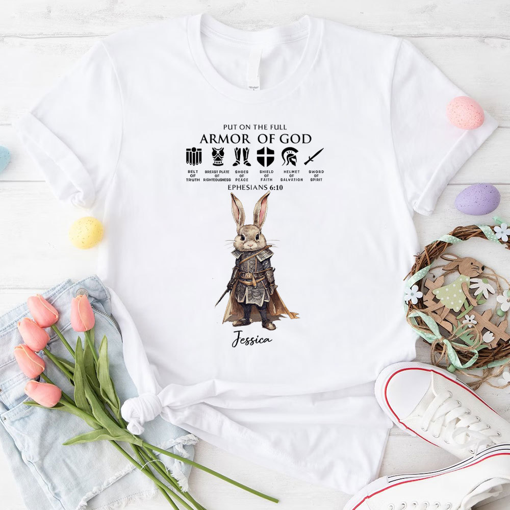 Personalized Put On The Full Of Armor Of God Christian T-Shirt