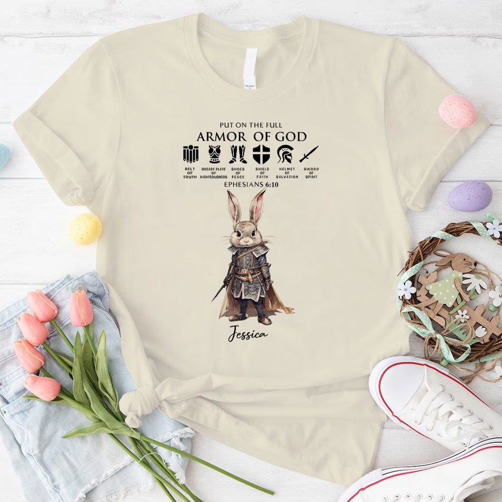 Personalized Put On The Full Of Armor Of God Christian T-Shirt