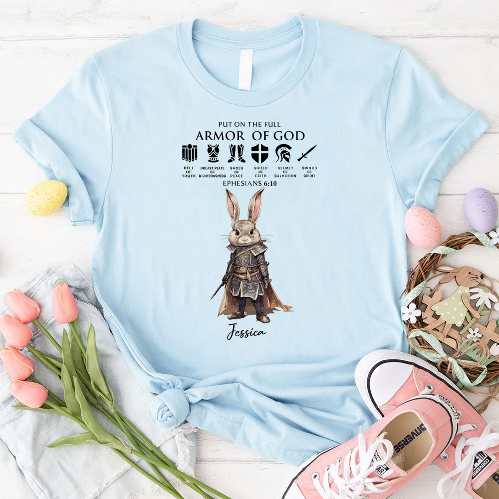 Personalized Put On The Full Of Armor Of God Christian T-Shirt