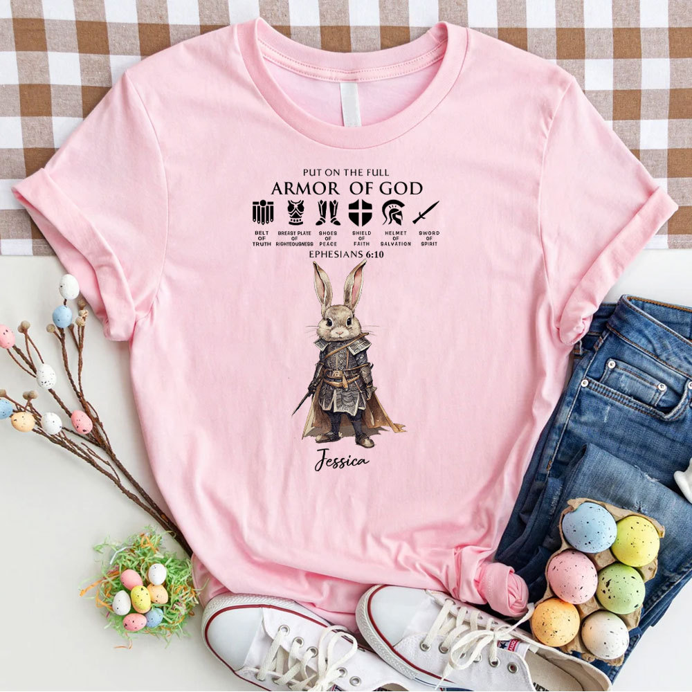 Personalized Put On The Full Of Armor Of God Christian T-Shirt