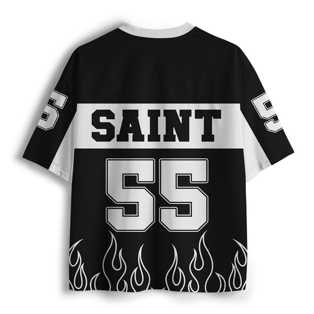 Personalized Siant Christian Black Mesh Jersey