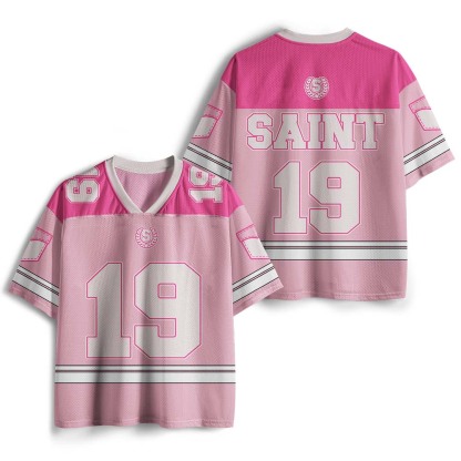 Personalized Siant Christian Pink Mesh Jersey