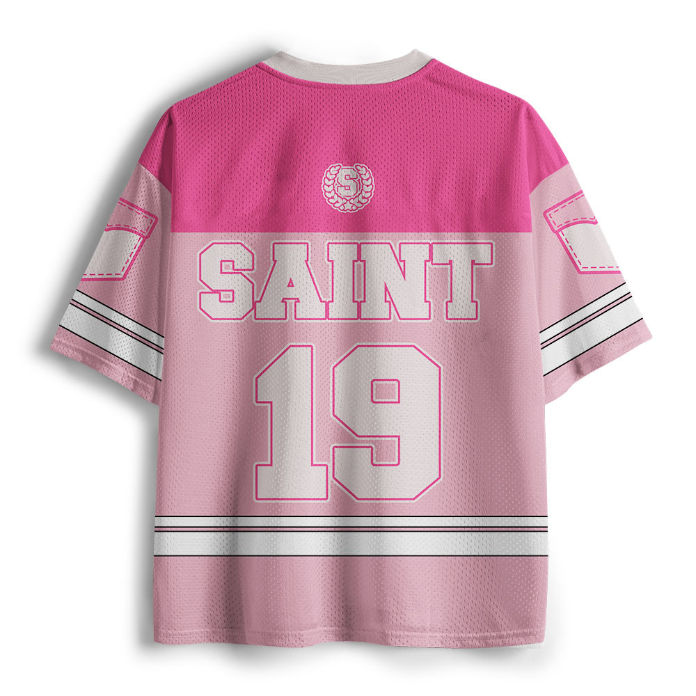 Personalized Siant Christian Pink Mesh Jersey
