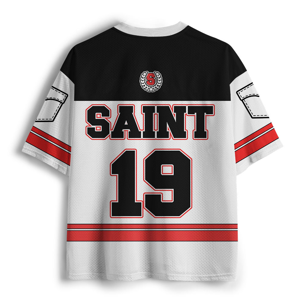Personalized Siant Christian White Mesh Jersey