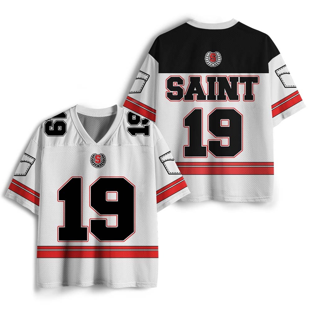 Personalized Siant Christian White Mesh Jersey