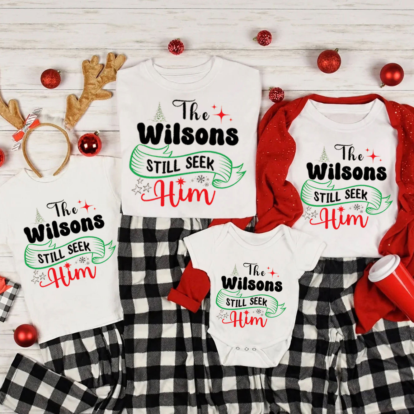 Personalized  Still Seek Him Family Matching Shirts