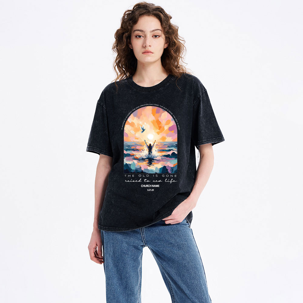 Personalized The Lord Is Gone Christian Washed T-Shirt