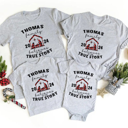 Personalized True Story Christmas Family Matching Shirts