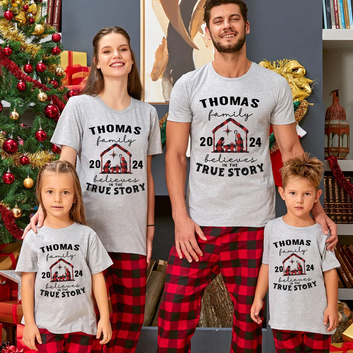 Personalized True Story Christmas Family Matching Shirts
