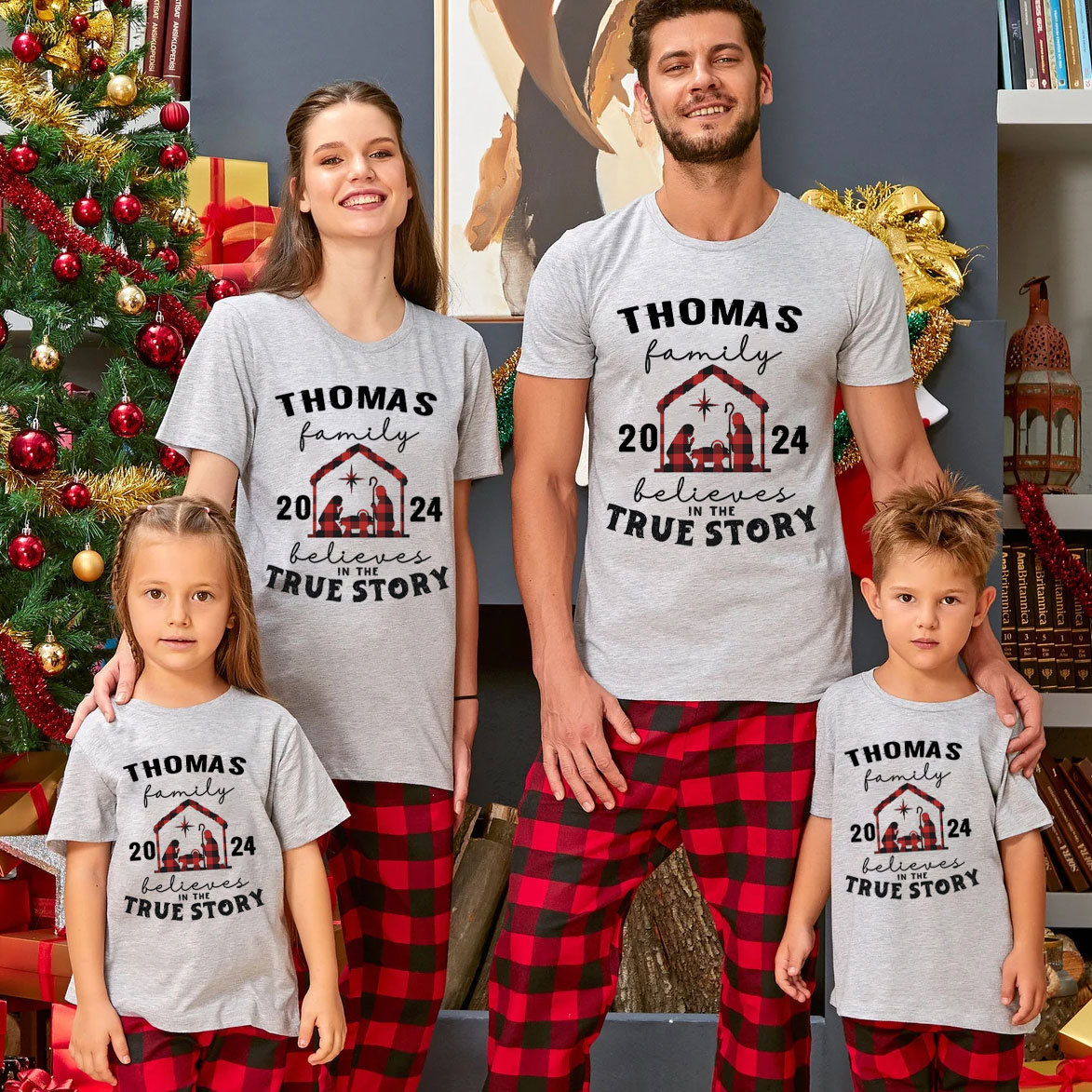 Personalized True Story Christmas Family Matching Shirts