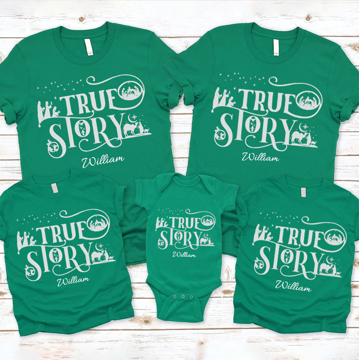 Personalized True Story  Christmas Family Matching Shirts